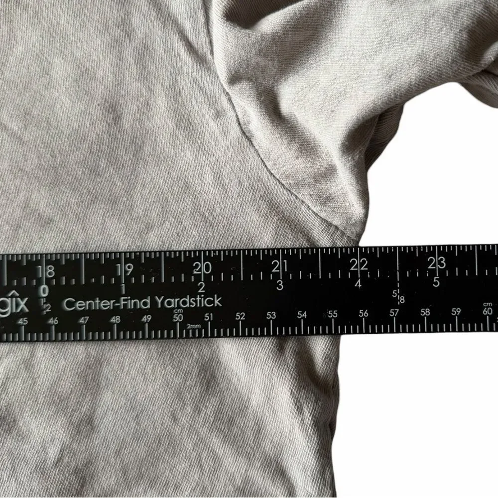 Hype Means Nothing Alien Graphic Distressed Crop Top Gray Black Size L Y2K